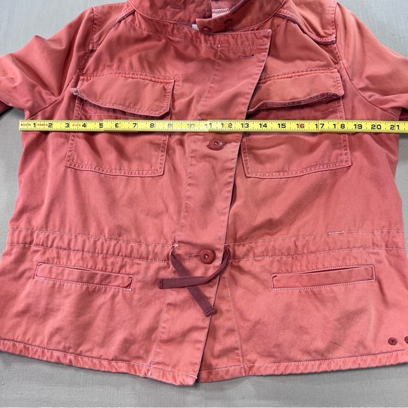 Hei Hei Anthropologie Utility Jacket Women’s Medium Pink Coral Cargo Jacket - Picture 5 of 11